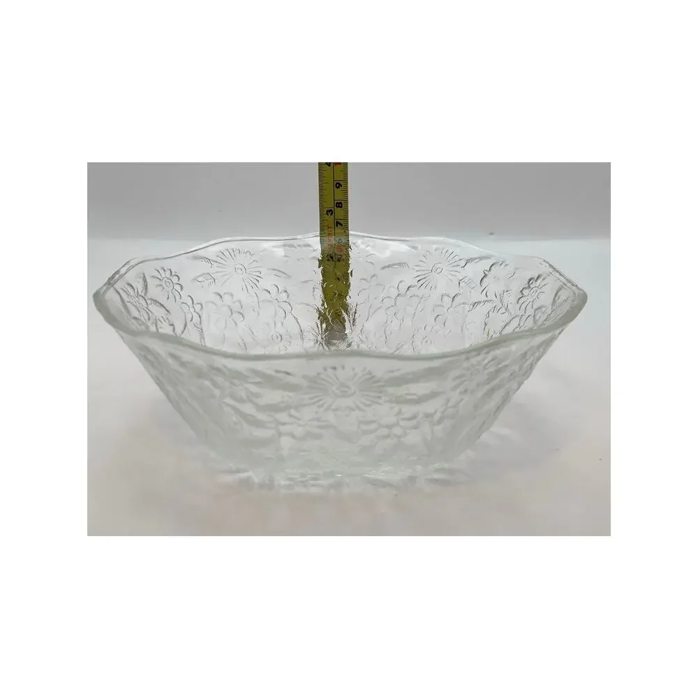 Vintage Indiana Pressed Glass Pineapple Floral Pattern (618) 7.5